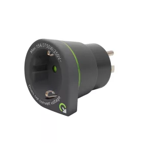   Q2POWER 1.200110-TH utazóadapter  Europe to USA”, bemeneti feszültség: 100-250 V, teljesítmény: 100 V - 1500 W / 250 V - 3750 W"