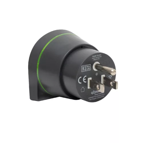 Q2POWER 1.200110-TH utazóadapter  Europe to USA”, bemeneti feszültség: 100-250 V, teljesítmény: 100 V - 1500 W / 250 V - 3750 W"