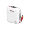 SKROSS 21602 Reload 10 Compact Powerbank, 10000mAh, USB-C+USB-C, PD30W, LCD kijelző, beépített töltőkábel, fehér
