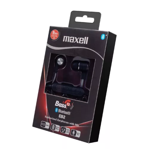 Maxell 304022.04.CN BASS13 EB2 vezeték nélküli fülhallgató, Bluetooth, beépített mikrofon, 8 órás zenehallgatás