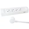 Legrand 694501 sarokba illeszkedő elosztósor, 4x2P+F, 1 m vezetékkel, fehér