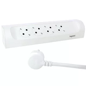  Legrand 694501 sarokba illeszkedő elosztósor, 4x2P+F, 1 m vezetékkel, fehér