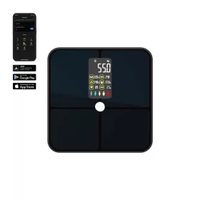   AENO ABS0002S BS2S testmérleg, 180 kg-ig terhelhető, SMART funkciók, profilok, BMI index elemzés, színes kijelző