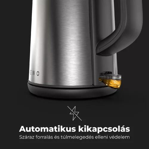 AENO AEK0003 EK3 elektromos vízforraló, max. 2200 W, 1,7 literes tartály, LED állapotjelző, rozsdamentes acél