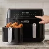 HAUSER AF-2450 air fryer, forrólevegős fritőz, max. 1750 W, 2 x 4,5 liter kapacitás, max. 200 ℃, digitális kijelző, időzítő, fekete színű