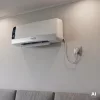 HAUSER AH-2301 fali ventilátoros fűtőtest, max. 2000 W, PTC fűtőelem, 2 fokozat, heti program, távirányító