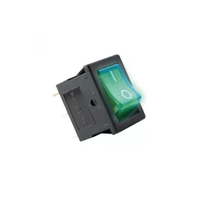   Home AKV 02 világítós billenőkapcsoló, 1 áramkör - 2 állás, 12 V, zöld, szögletes