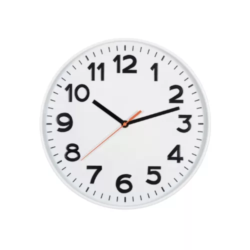 Home AWC300WH fali óra, üveg előlap, kontrasztos, jól leolvasható számlap, 1xAA elem tápellátás, átmérő 300mm
