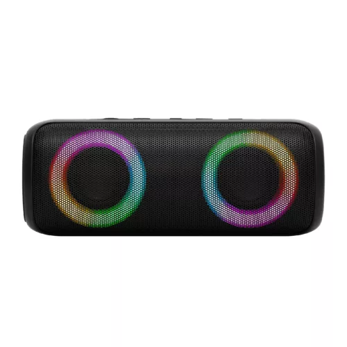 SAL BT2000 boombox, 2x10W, MP3 zenelejátszó, Bluetooth, mélysugárzó, basszus, RGB LED fényjáték, beépített akkumulátor, IPX5