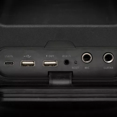 SAL BTCUBE hordozható Boombox, vezeték nélküli hangszóró, 70 watt, 3 hangszóró, Bluetooth TWS, IPX4, beépített akkumulátor