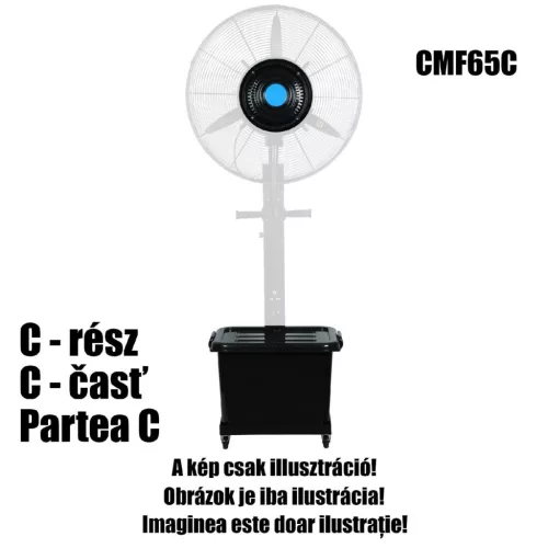HOME CMF65 párásító ventilátor, 260 W, 64 cm-es lapátátmérő, 3 fokozat, 41 literes víztartály, oszcillálás