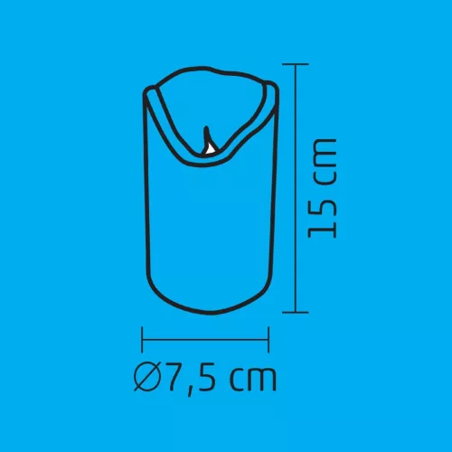 Home CMW 16 LED-es viaszgyertya, mozgó lángeffekt, valódi viasz, 1 db LED