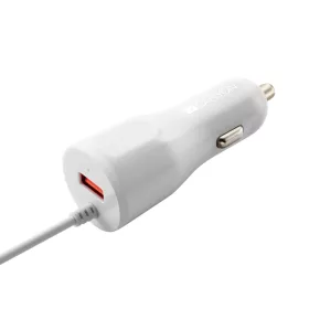   CANYON CNE-CCA033W autós töltő, Lightning kábellel, 1db USB port, 12-24 V