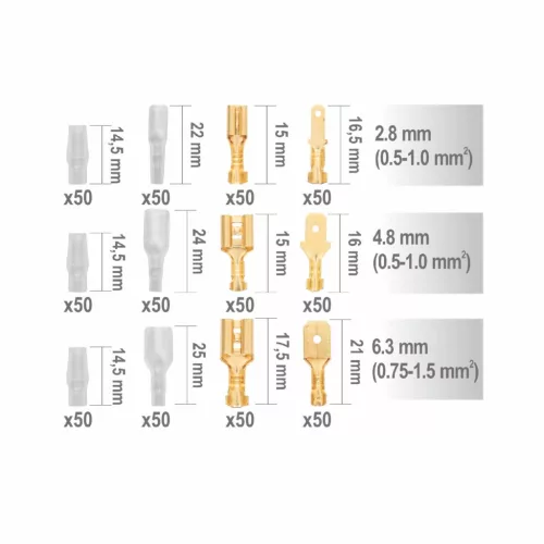 Home CSSASET csúszósaru készlet, szigeteléssel, 300 db, tároló doboz