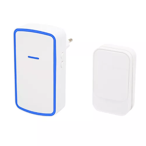 HOME DBK1002AC vezeték nélküli csengő, 100m hatótáv, 38 dallam, fényjelzés, IP68, szabályozható hangerő, fényjelzés