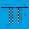 Home DLF 400/WH LED-es fényfüggöny, 2x2 m / 400 db hidegfehér LED, állófényű, fehér vezeték, sorolható, kül- és beltéri kivitel