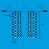 Home DLF 600/WW LED-es fényfüggöny, 2x3 m / 600 db melegfehér LED, állófényű, fehér vezeték, sorolható, kül- és beltéri kivitel