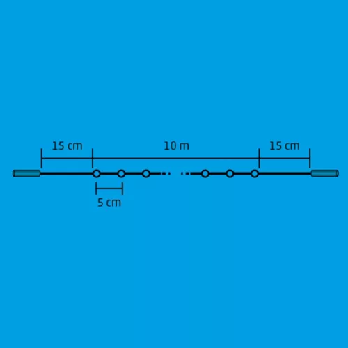 Home DLI 200/WW LED-es fényfüzér, 10 m / 200 db melegfehér LED, állófényű, fehér vezeték, sorolható, kül- és beltéri kivitel