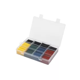   HOME DRSSET zsugorcső készlet, 530db x 45mm, vegyes színekben, 8 féle átmérő, 12 változat, 1.5-10mm vezetékhez, 2-11mm belső átmérővel, tároló dobozban