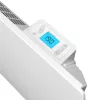 Noirot E184115 Radiance H 1500 BL elektromos hősugárzó panel, 1500 W, IP24 védettség, beépített termosztát LCD kijelzővel, fali kivitel