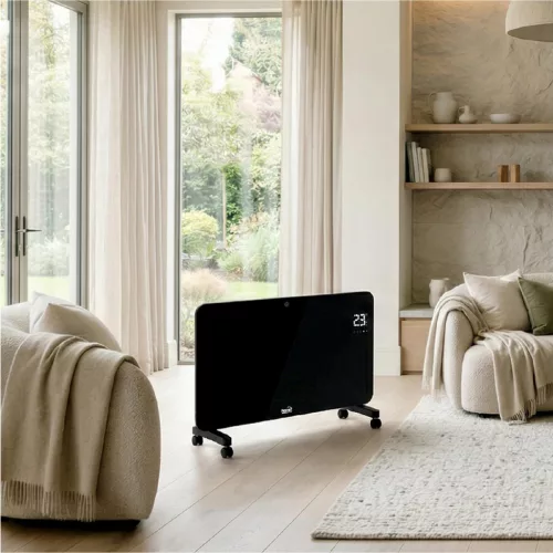 HOME FK431WIFI smart konvektor fűtőtest, 2000 W, LED kijelző, digitális termosztát, IPX4, applikáció, falra is szerelhető