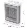 HOME FK50 kerámia fűtőtest, max. 1500 W, 2 fokozat, termosztát, 3 üzemmód, PTC fűtőelem