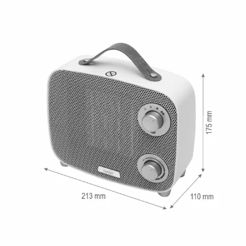 HOME FK58Y hordozható PTC kerámia fűtőtest, max. 1500 W, termosztát, 2 fokozat, 3 üzemmód, sárga színű