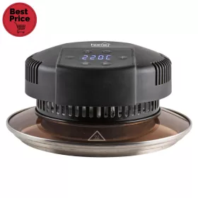   Home HG LS 1000 forró levegős sütőfedél, teljesítmény 1000 W, 45 °C – 220 °C-ig állítható hőmérséklet, max. ∅24 cm edényméret