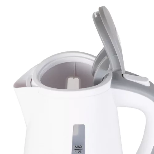 Home HG VF 05 vízforraló, teljesítmény 2000 W, 1,2 literes víztartály, 360°-ban forgatható állvány, rejtett fűtőszál, fehér