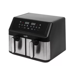   HOME HGAF29 duplakosaras forrólevegős sütő, 2 x 4,5L, 2000 W, digitális vezérlés, 8 féle üzemmód