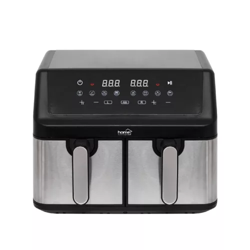 HOME HGAF29 duplakosaras forrólevegős sütő, 2 x 4,5L, 2000 W, digitális vezérlés, 8 féle üzemmód