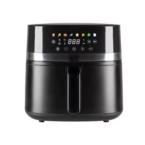Home HGAF8 digitális air fryer, forrólevegős fritőz, 8 liter kapacitás, 2000 W, hőmérsékleti tartomány 80 – 200 °C