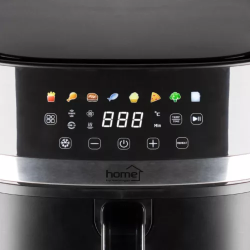 Home HGAF8 digitális air fryer, forrólevegős fritőz, 8 liter kapacitás, 2000 W, hőmérsékleti tartomány 80 – 200 °C