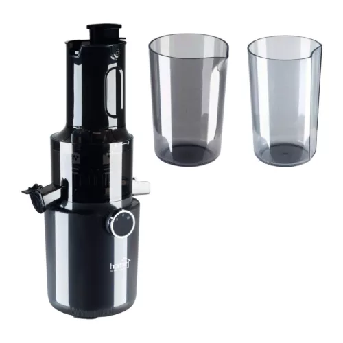 HOME HGSJ200 zöldség-gyümölcs lassú prés, 200 W, lassú fordulat, 800 ml-es tartály, vezetéktároló