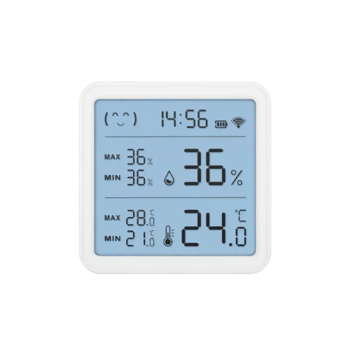 Home HSTHC hő- és páratartalom mérő, óra, nagy LCD kijelző, Smart Life, Tuya Smart, okos otthon, telefonos értesítés, automatizálás, eszközvezérlés, riasztás
