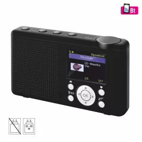   SAL INR 3000 internetrádió, 4 in 1, 2 W hangszóró, világrádió, FM RDS, BT, Média Center hálózati zenetár, EQ