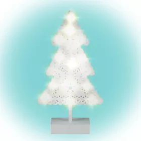   Home KAD 19 PINE karácsonyfa asztaldísz, 20 db LED, ABS műanyag, 21 x 39 cm