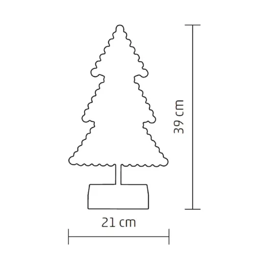 Home KAD 19 PINE karácsonyfa asztaldísz, 20 db LED, ABS műanyag, 21 x 39 cm