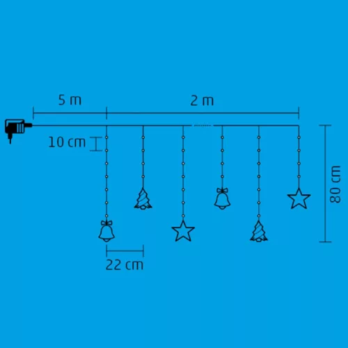 Micro LED-es, figurás fényfüggöny