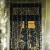 Home KAF 210LC LED-es fényfüggöny, 2x1 m / 210 db hidegfehér LED, fehér vezeték, állófényű, hálózati adapter, kül- és beltéri kivitel