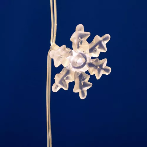 HOME KAF50WW LED-es hópehely fényfüggöny, 1,35 m, 50 db melegfehér LED, hálózati tápellátás, beltéri kivitel