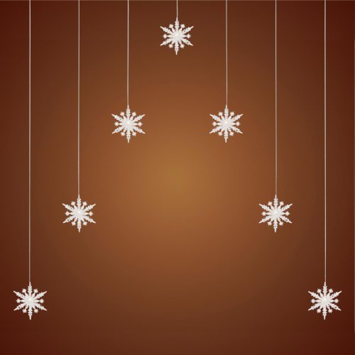 Home KAF7WW akril hópehely fényfüggöny, kül- és beltéri kivitel, 7 db melegfehér LED, szélesség 1,2 m