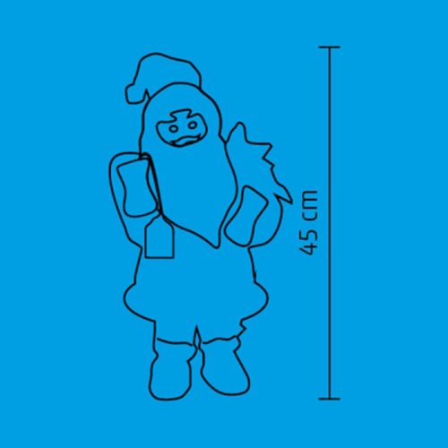 Home KDD 45 táncoló, zenélő mikulás, 45 cm magas
