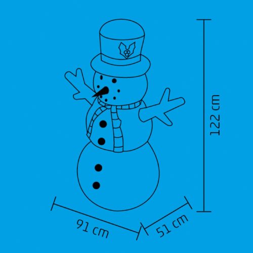 Home KDP 120 H felfújható hóember, 3 db LED, beépített ventilátor, 4 db leszúró, kültéri, beltéri