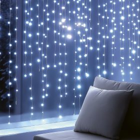   HOME KIN126DWH DOT LED-es fényfüggöny, 0,9 m, 126 db hidegfehér DOT LED, állófényű, hálózati tápellátás, beltéri kivitel