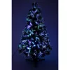 HOME KIX80LED LED-es műfenyő, 80 cm, optikai szálas, folyamatos színváltás, műanyag talp, hálózati tápellátás, beltéri kivitel