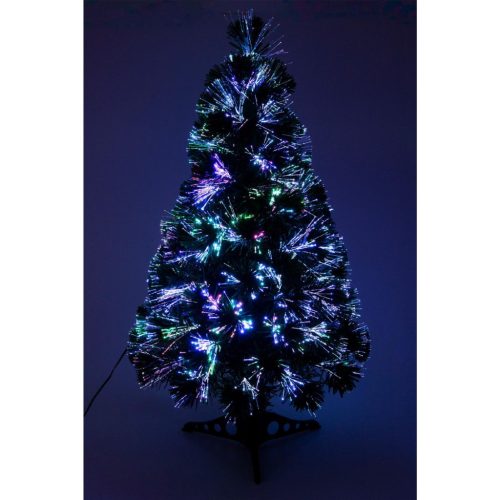 HOME KIX80LED LED-es műfenyő, 80 cm, optikai szálas, folyamatos színváltás, műanyag talp, hálózati tápellátás, beltéri kivitel