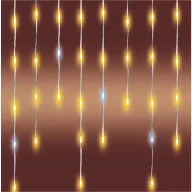   HOME KKF1200D20M LED-es sziporkázó fényfüggöny, 20 méter, 1200db melegfehér DOT LED, adapteres tápellátás, kül- és beltéri kivitel