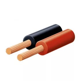   SAL KL 0,5-10X hangszóróvezeték, piros-fekete, 2C x (64 x 0,10 mm), 0,1 mm-es elemi szál, 10m