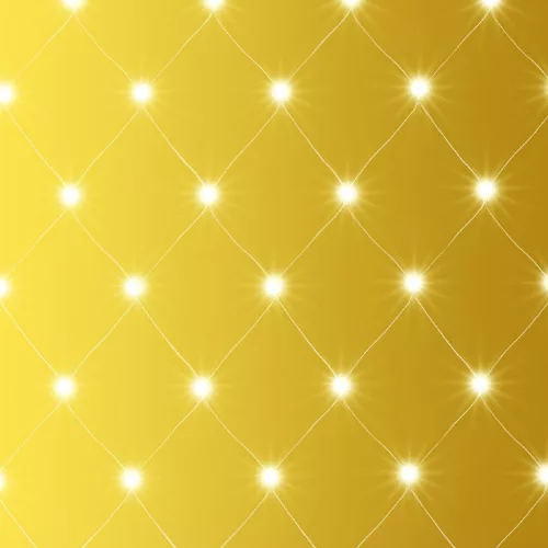 Home KLN 240C/WW LED-es háló, 3x3 m / 240 db melegfehér LED, zöld vezeték, állófényű, hálózati adapter, kül- és beltéri kivitel